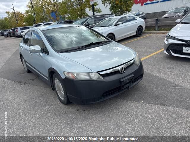 Auction sale of the 2008 Honda Civic Hybrid, vin: JHMFA36208S801592, lot number: 20280220