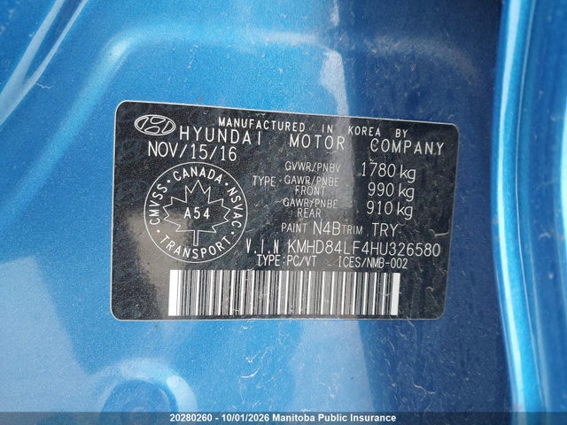 Hyundai ELANTRA GL 2017 KMHD84LF4HU326580 Image 9