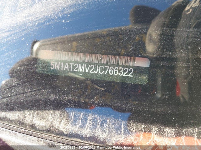 20280283 :رقم المزاد ، 5N1AT2MV2JC766322 vin ، 2018 Nissan Rogue Sv مزاد بيع
