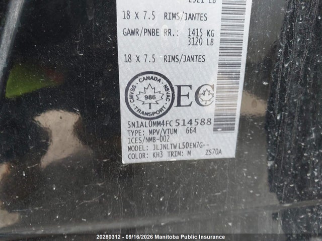 Infiniti QX60 2015 5N1AL0MM4FC514588 Image 9