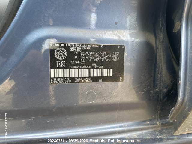 Продажа на аукционе авто 2009 Toyota Rav4 Sport V6 Sport V6, vin: 2T3BK32V19W005438, номер лота: 20280331