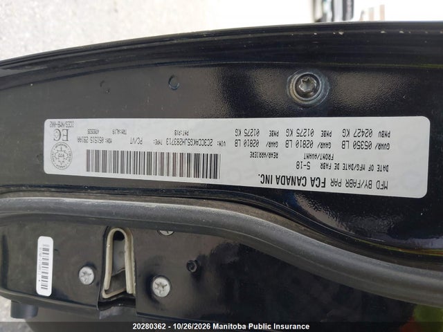 Продажа на аукционе авто 2018 Chrysler 300 Limited, vin: 2C3CCAKG5JH283713, номер лота: 20280362