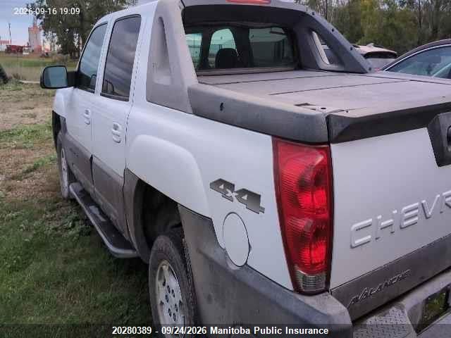 Auction sale of the 2003 Chevrolet Avalanche 1500, vin: 3GNEK13T13G306384, lot number: 20280389