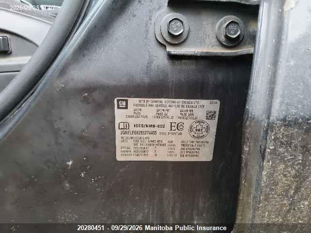 Chevrolet EQUINOX LT 2014 2GNFLFEK2E6274465 Image 9