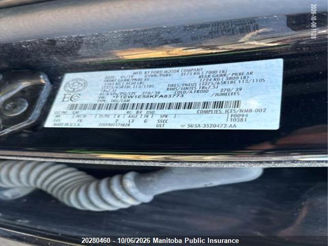Ford F150 Xlt Supercrew 2019 1FTEW1E58KFA83773 Image 7