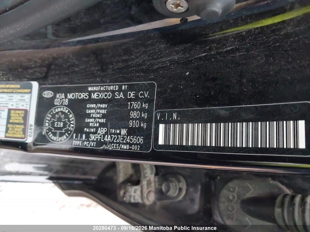 KIA FORTE LX 2018 3KPFL4A72JE245606 Image 9