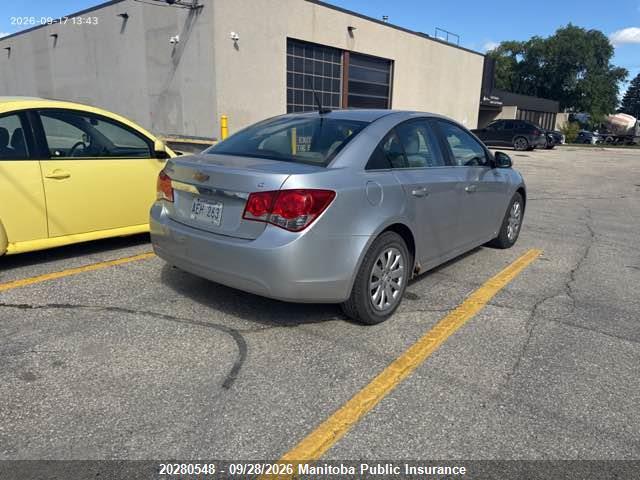 20280548 :رقم المزاد ، 1G1PF5S92B7118401 vin ، 2011 Chevrolet Cruze Lt Turbo مزاد بيع