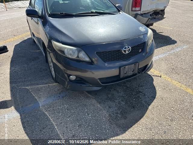 20280637 :رقم المزاد ، 2T1BU40E49C101285 vin ، 2009 Toyota Corolla S مزاد بيع