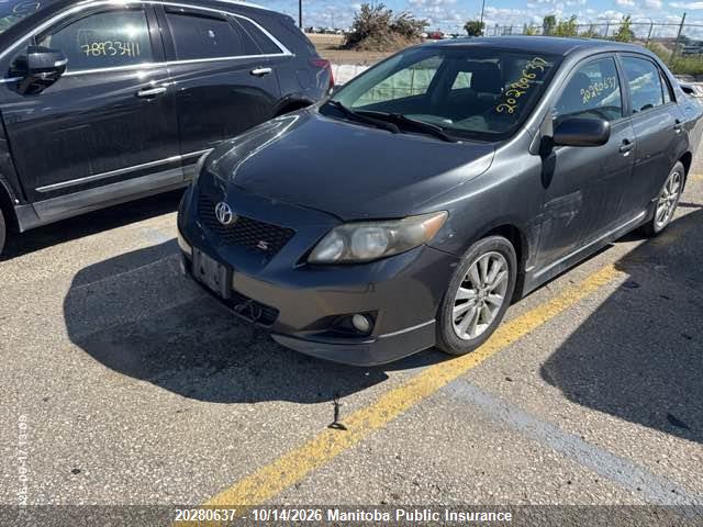 2009 Toyota Corolla S მანქანა იყიდება აუქციონზე, vin: 2T1BU40E49C101285, აუქციონის ნომერი: 20280637