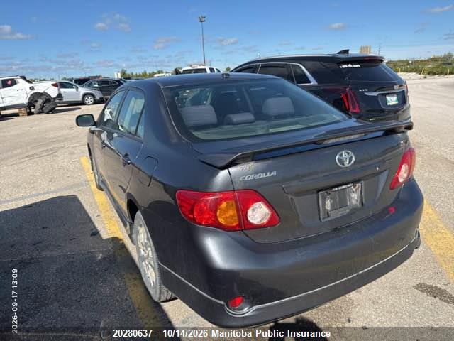 2009 Toyota Corolla S მანქანა იყიდება აუქციონზე, vin: 2T1BU40E49C101285, აუქციონის ნომერი: 20280637