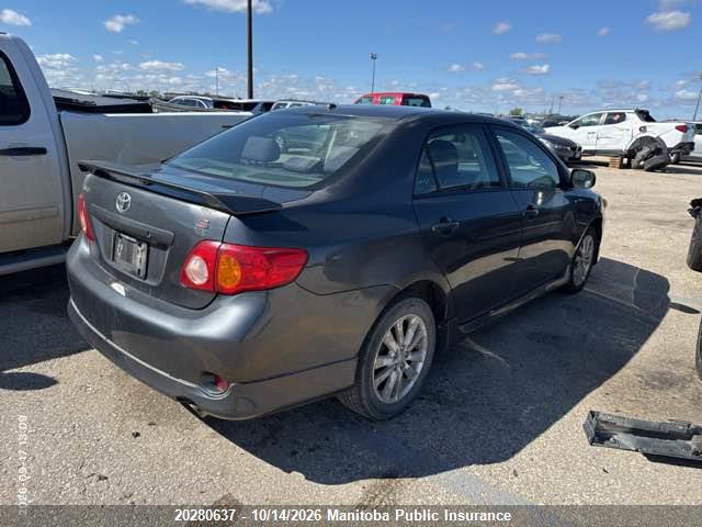 2009 Toyota Corolla S მანქანა იყიდება აუქციონზე, vin: 2T1BU40E49C101285, აუქციონის ნომერი: 20280637