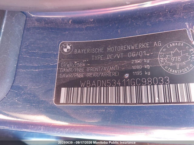 Aukcja sprzedaży 2001 Bmw 540i, vin: WBADN53411GC98033, numer aukcji: 20280639