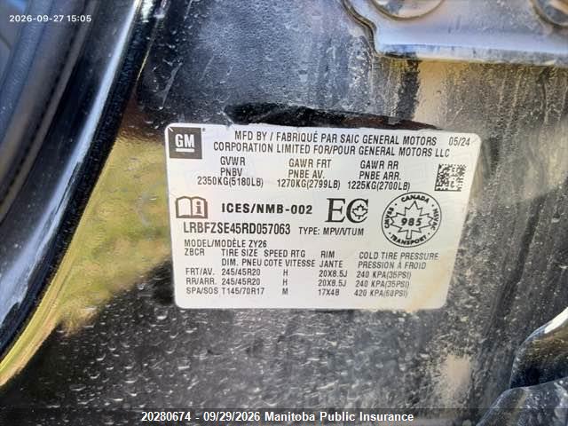 Aukcja sprzedaży 2024 Buick Envision Avenir Turbo, vin: LRBFZSE45RD057063, numer aukcji: 20280674