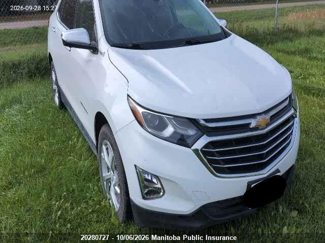 2020 Chevrolet Equinox Premier მანქანა იყიდება აუქციონზე, vin: 2GNAXXEV9L6191529, აუქციონის ნომერი: 20280727