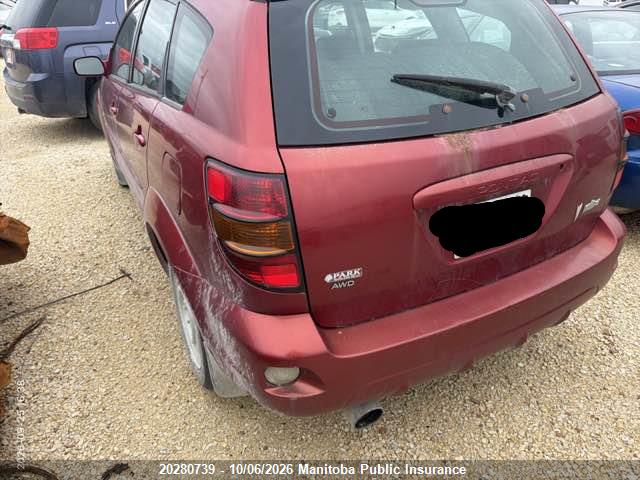 20280739 :رقم المزاد ، 5Y2SM63875Z457683 vin ، 2005 Pontiac Vibe مزاد بيع