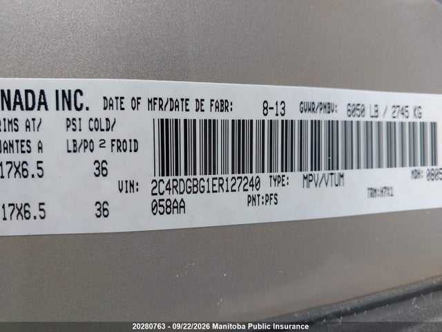 Dodge Grand Caravan Sxt 2014 2C4RDGBG1ER127240 Image 9