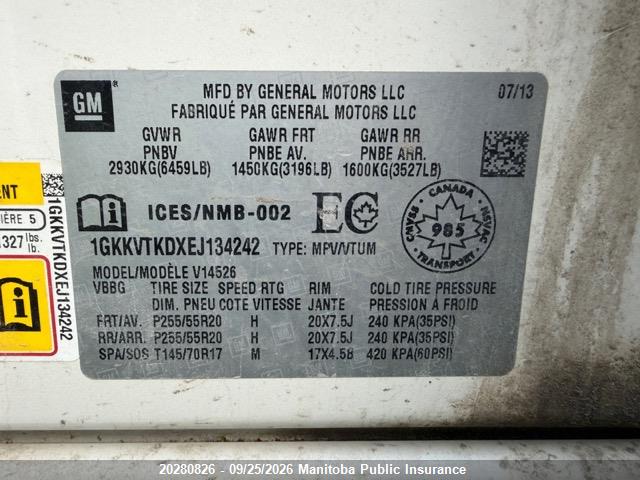 GMC Acadia Denali 2014 1GKKVTKDXEJ134242 Image 12