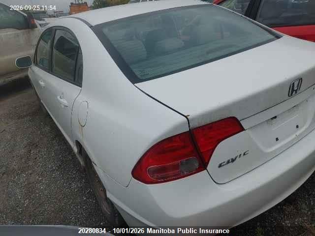 20280834 :رقم المزاد ، 2HGFA158X7H036037 vin ، 2007 Honda Civic Ex مزاد بيع