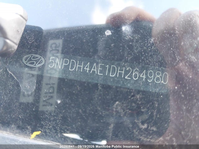 Продаж на аукціоні авто 2013 Hyundai Elantra Gl, vin: 5NPDH4AE1DH264980, номер лоту: 20280841