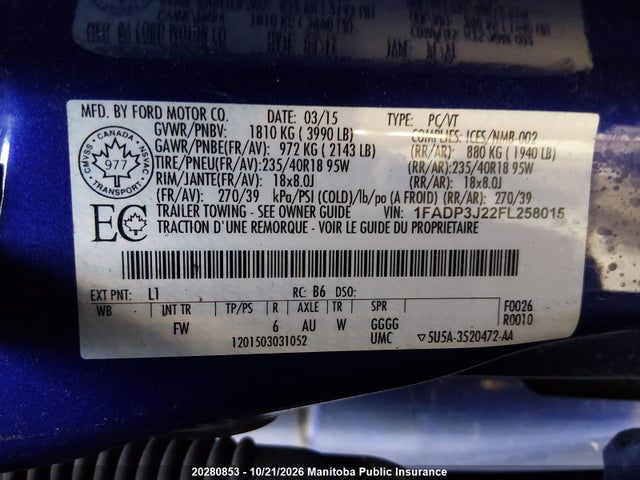 Ford Focus Titanium 2015 1FADP3J22FL258015 Image 9