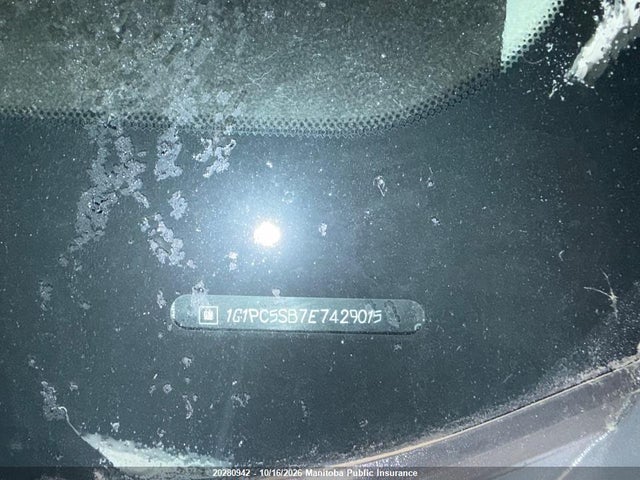 20280942 :رقم المزاد ، 1G1PC5SB7E7429015 vin ، 2014 Chevrolet Cruze Lt Turbo مزاد بيع