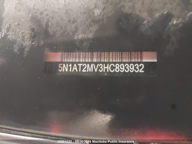 Nissan ROGUE SV 2017 5N1AT2MV3HC893932 Image 9