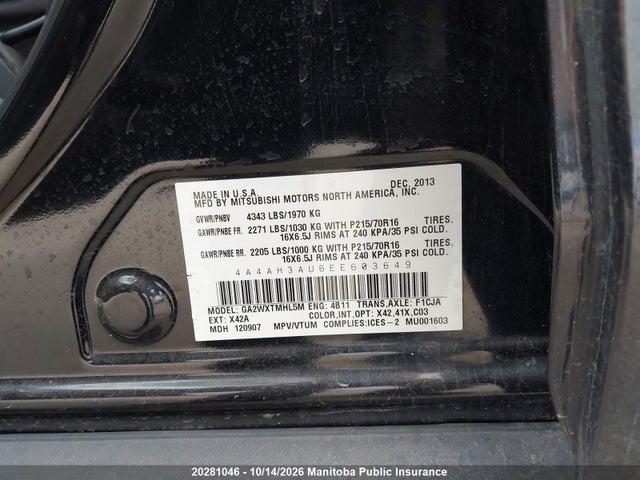 Mitsubishi RVR SE 2014 4A4AH3AU6EE603649 Image 9