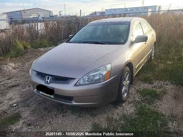 20281149 :رقم المزاد ، 1HGCM66473A800101 vin ، 2003 Honda Accord Ex-v6 مزاد بيع