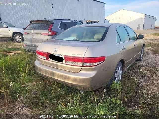 20281149 :رقم المزاد ، 1HGCM66473A800101 vin ، 2003 Honda Accord Ex-v6 مزاد بيع