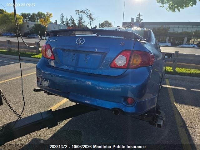 Продаж на аукціоні авто 2009 Toyota Corolla S, vin: 2T1BU40E99C115859, номер лоту: 20281372