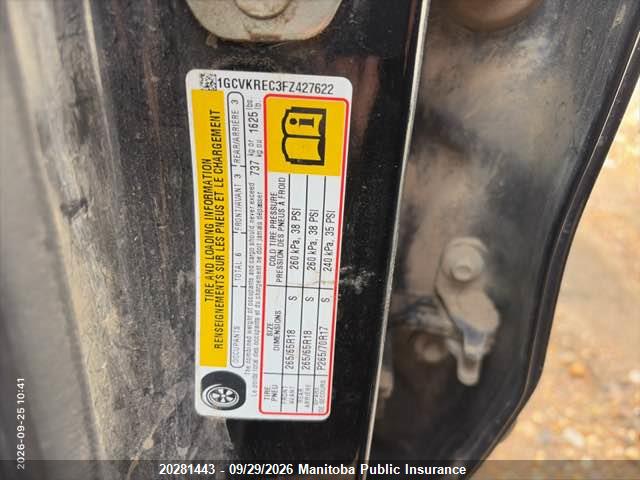 Продаж на аукціоні авто 2015 Chevrolet Silverado 1500 Lt Double Cab, vin: 1GCVKREC3FZ427622, номер лоту: 20281443