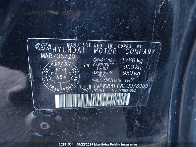 Hyundai Elantra Preferred 2020 KMHD84LF8LU078939 Image 8