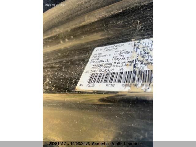 20281517 :رقم المزاد ، 1B7KF23621J614109 vin ، 2001 Dodge Ram 2500 Quad Cab مزاد بيع