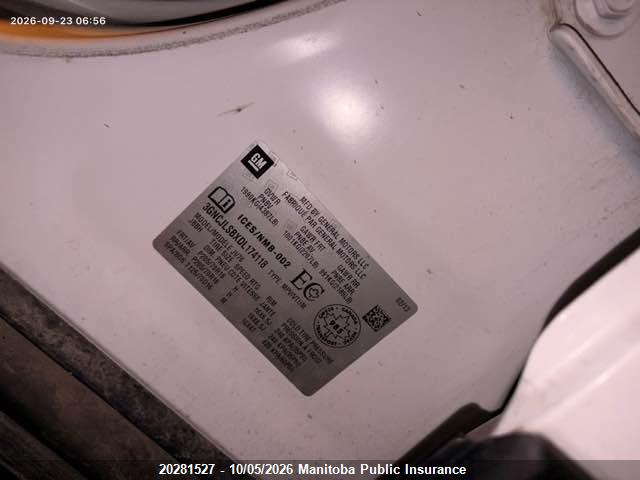 Продаж на аукціоні авто 2013 Chevrolet Trax Lt, vin: 3GNCJLSBXDL174118, номер лоту: 20281527