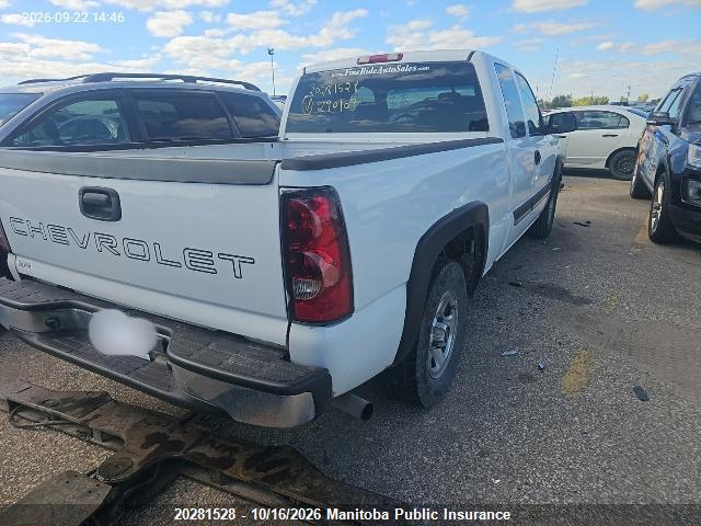 20281528 :رقم المزاد ، 1GCEC19V64Z290103 vin ، 2004 Chevrolet Silverado 1500 Ext Cab مزاد بيع