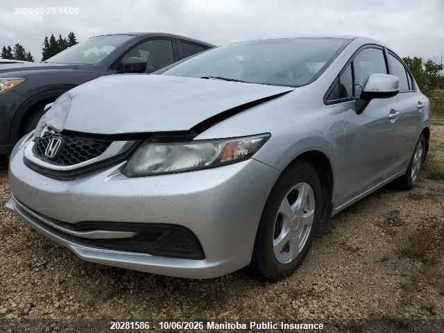 20281586 :رقم المزاد ، 2HGFB2E48DH012587 vin ، 2013 Honda Civic Lx مزاد بيع