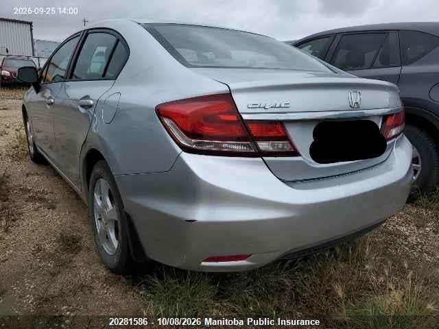 20281586 :رقم المزاد ، 2HGFB2E48DH012587 vin ، 2013 Honda Civic Lx مزاد بيع
