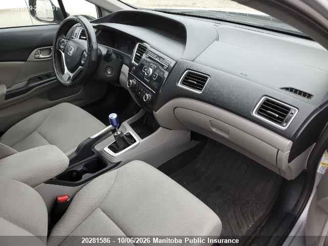 20281586 :رقم المزاد ، 2HGFB2E48DH012587 vin ، 2013 Honda Civic Lx مزاد بيع