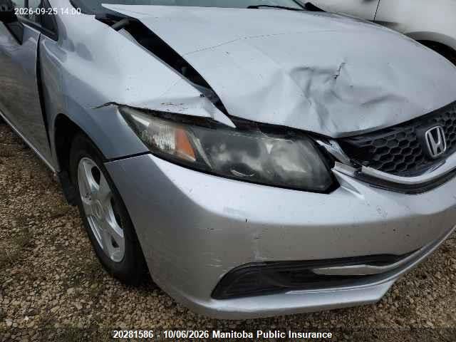 20281586 :رقم المزاد ، 2HGFB2E48DH012587 vin ، 2013 Honda Civic Lx مزاد بيع