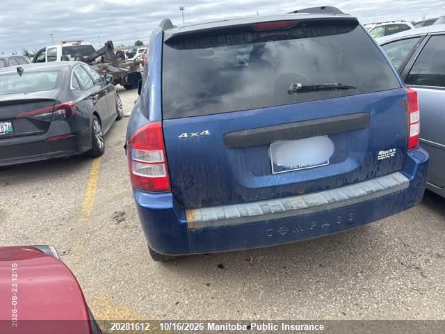 20281612 :رقم المزاد ، 1J4FF47B49D187427 vin ، 2009 Jeep Compass Sport/north مزاد بيع