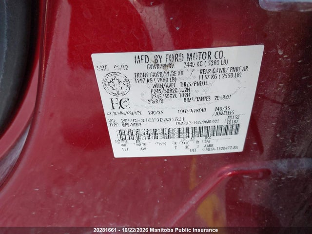 Продажа на аукционе авто 2013 Ford Edge Sel, vin: 2FMDK3JC7DBA33521, номер лота: 20281661