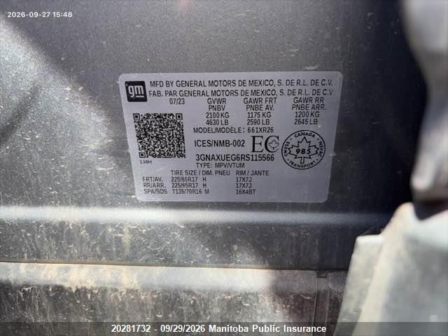 Chevrolet EQUINOX LT 2024 3GNAXUEG6RS115566 Image 9