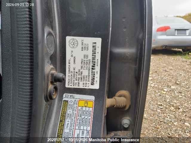 20281757 :رقم المزاد ، 2HKRM4H39EH129625 vin ، 2014 Honda Cr-v Lx مزاد بيع