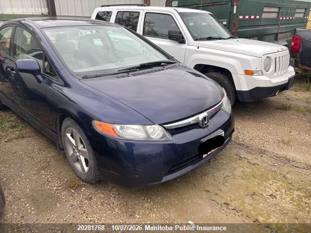 20281768 :رقم المزاد ، 2HGFA16806H023343 vin ، 2006 Honda Civic Ex مزاد بيع