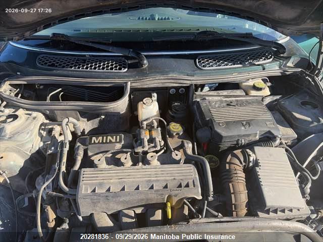 2003 Mini Cooper მანქანა იყიდება აუქციონზე, vin: WMWRC33473TC43614, აუქციონის ნომერი: 20281836