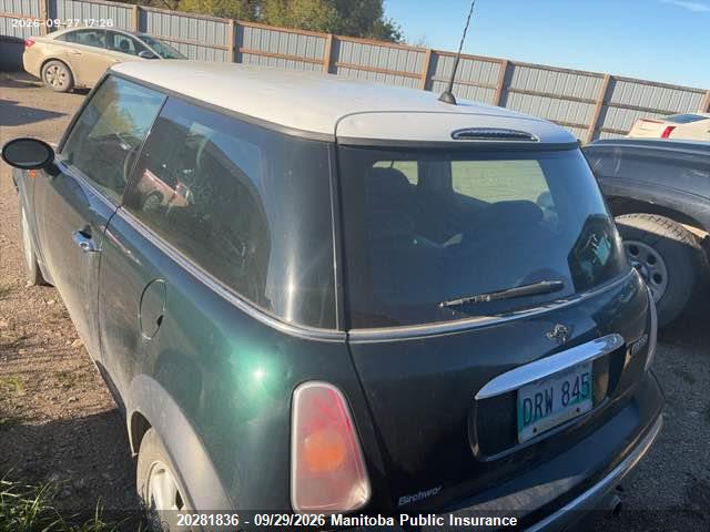 2003 Mini Cooper მანქანა იყიდება აუქციონზე, vin: WMWRC33473TC43614, აუქციონის ნომერი: 20281836