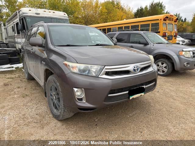20281866 :رقم المزاد ، JTEDC3EH2D2014271 vin ، 2013 Toyota Highlander Hybrid Limited مزاد بيع