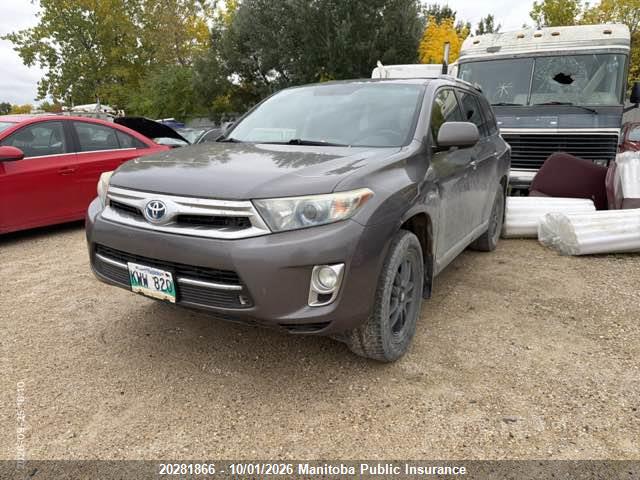 20281866 :رقم المزاد ، JTEDC3EH2D2014271 vin ، 2013 Toyota Highlander Hybrid Limited مزاد بيع
