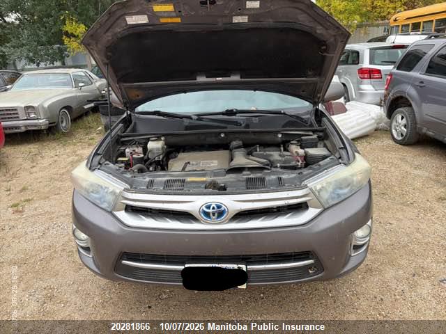 20281866 :رقم المزاد ، JTEDC3EH2D2014271 vin ، 2013 Toyota Highlander Hybrid Limited مزاد بيع