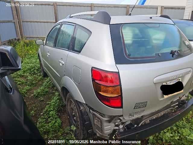 20281891 :رقم المزاد ، 5Y2SL63885Z420516 vin ، 2005 Pontiac Vibe مزاد بيع